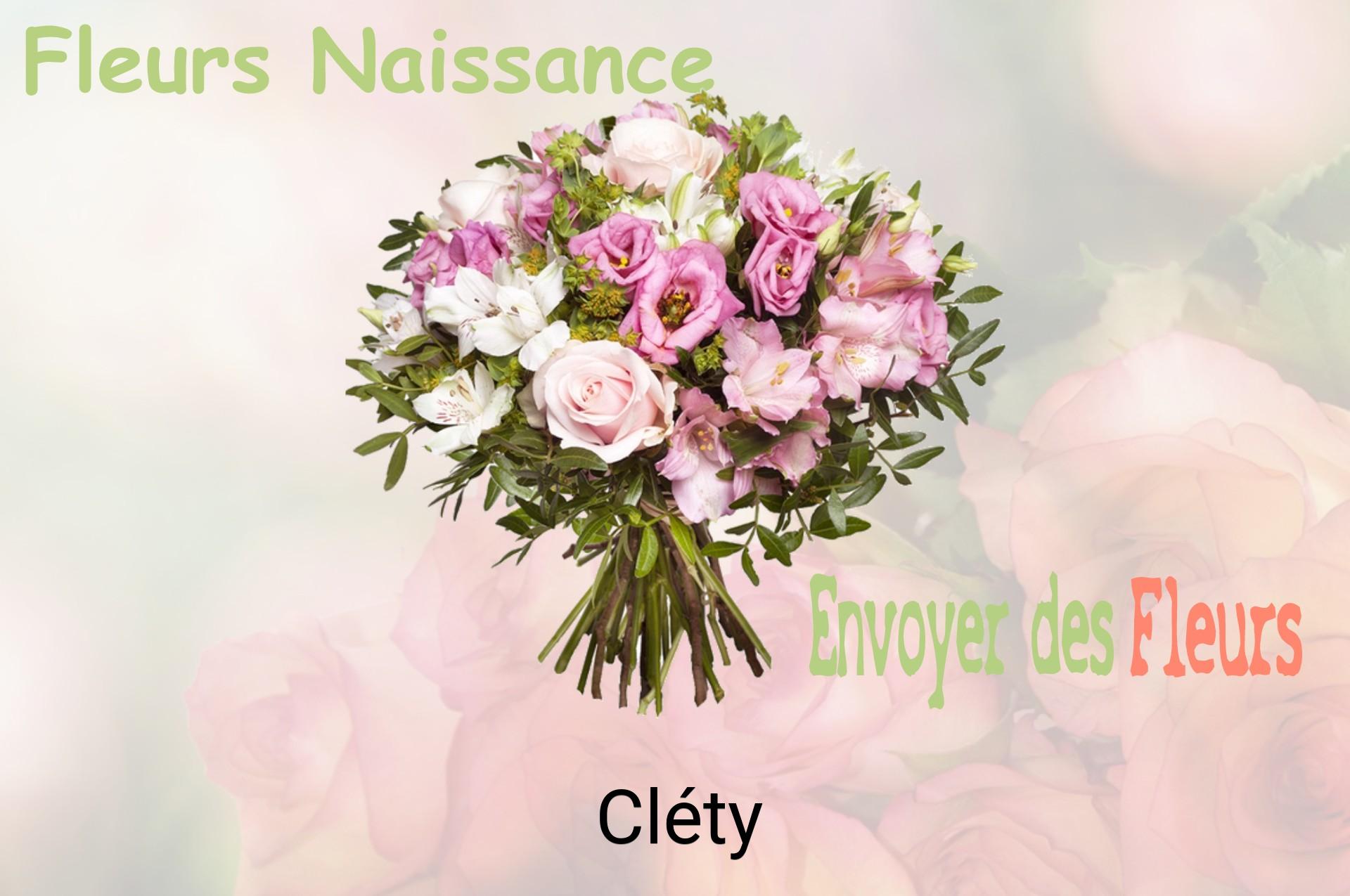 Bouquet de fleurs de naissance livré à Cléty